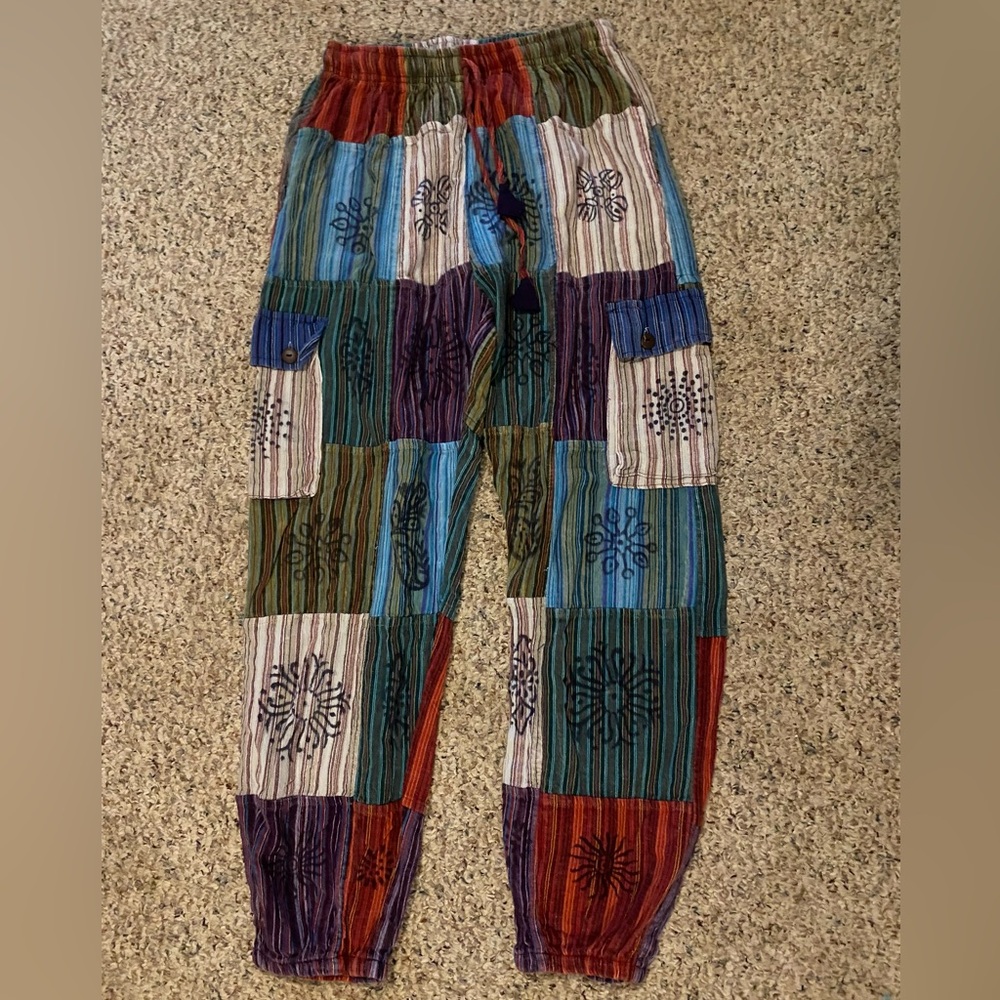 Like New, BoHo (Made in Nepal, Patchwork Pants